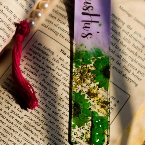 Green Flower Quote Bookmark