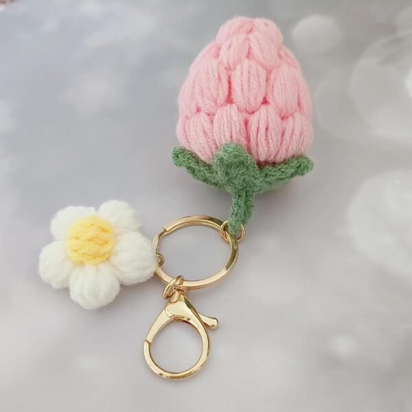 Crochet Flower Keychain